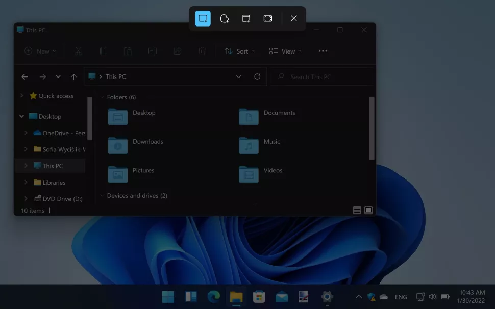 Windows 11 Custom Screenshot