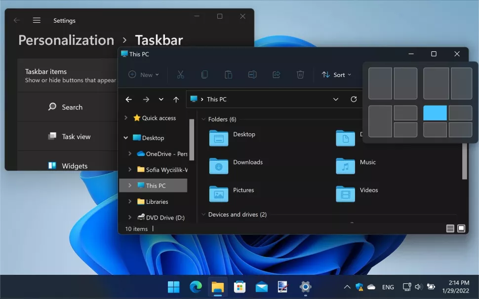 Windows 11 Utilize Snap Layouts